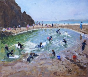 Junge Surfer, Tenby, 2016
