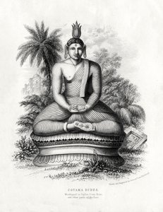 Cotoma Buddha, verehrt in Ceylon, Siam, China, 19. Jahrhundert