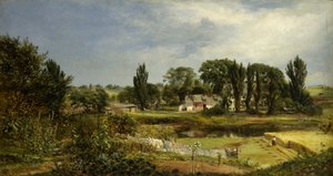 Long Island Homestead, Studie aus der Natur, 1859 von Andrew W. Warren