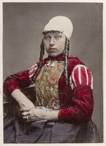 Porträt einer Frau in der Tracht von Marken von Andries Jager
