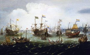 Die Rückkehr der niederländischen Flotte, 1. Mai von Andries van Eertvelt