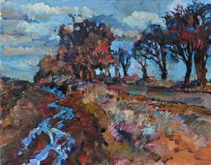 Herbst Flusslandschaft