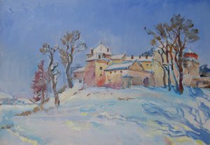 Sonniges Winter Schloss von Andrii Kutsachenko