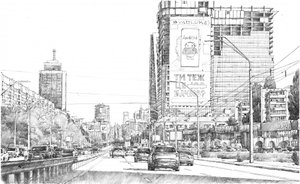 Städtische Straßenillustration von Andrii Kutsachenko