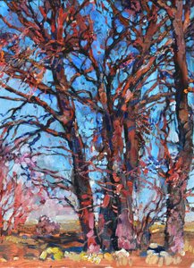 Lebendige Herbstbäume