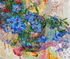 Lebendige blaue Blüten