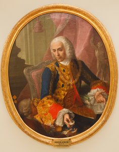 Porträt von Don Jose de Carvajal y Lancaster mit dem Kind, Mariano Sanchez, 1754