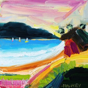 Farbige Strandlandschaft