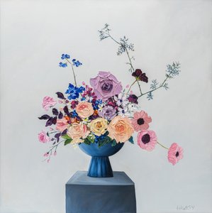 Pastellbouquet in Blau