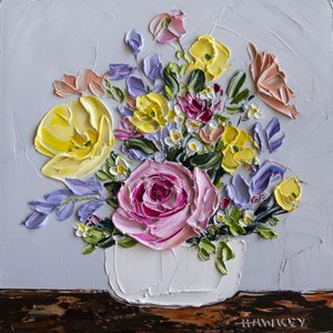 Texturiertes Blumen Stillleben