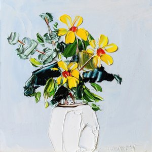 Lebhafte Impasto Blumen
