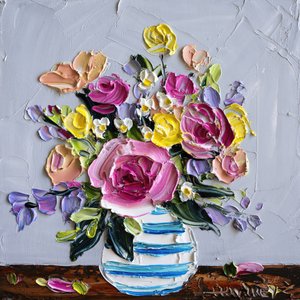 Lebhafte Impasto Blumen