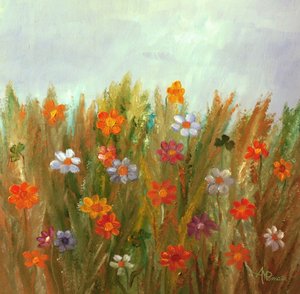 Buntes Blumenfeld