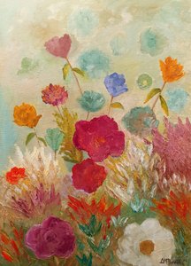 Verspielte Gartenblumen