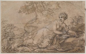 Eine Dichterin, möglicherweise Sappho von Angelica Kauffmann