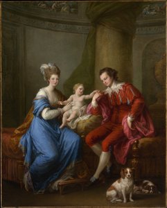Edward Smith Stanley (1752–1834), Zwölfter Earl of Derby, Elizabeth, Gräfin von Derby (Lady Elizabeth Hamilton, 1753–1797), und ihr Sohn (Edward Smith Stanley, 1775–1851) von Angelica Kauffmann