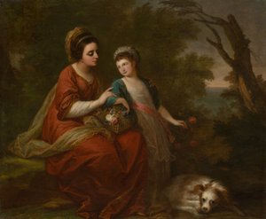 Mrs. Hugh Morgan und ihre Tochter
