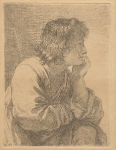 Profil eines jungen Mannes in Meditation von Angelica Kauffmann