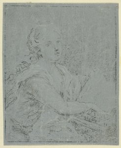 Frau am Spinett von Angelica Kauffmann