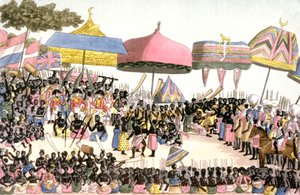 Englische Botschaft an der Elfenbeinküste, ca. 1820 (Gravur) von Angelo (after) Biasioli