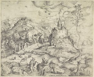Landschaft mit Merkur, der Apollos Herde stiehlt