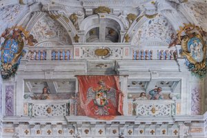 Halle mit den Bologna-Quartieren, Halle der Wachen, Este Herzogspalast, Sassuolo, Italien von Angelo Michele Colonna