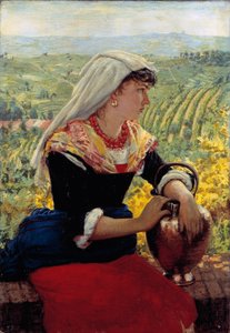 Porträt seiner Frau in Monferrato-Kleidung