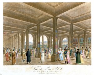 Arkade des Palais Royal, graviert von Coquerel