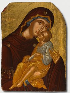 Ikone der Muttergottes und des Jesuskindes, Eleousa, um 1425-50