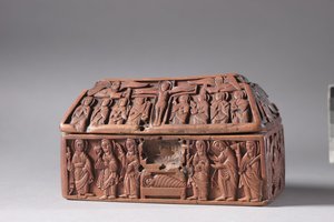 Holzkästchen: Szenen aus dem Leben Christi, um 1050 von Anglo Saxon