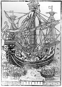 Der triumphale Einzug von Karl V., Heiliges Römisches Reich, in Brügge, 1515 von Anglo French School