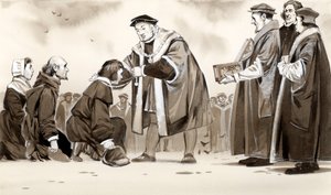 Heinrich VIII heilt das königliche Übel von Angus McBride