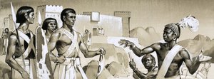 Hyksos, Pharao Kamose unterweist speziell ausgebildete schwarze Krieger in Kampftaktiken