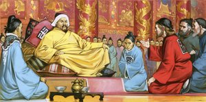 Marco Polo am Hof von Kublai Khan, 20. Jahrhundert