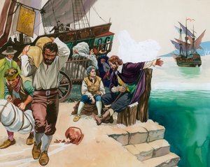 Piraten landen im Hafen von Angus McBride