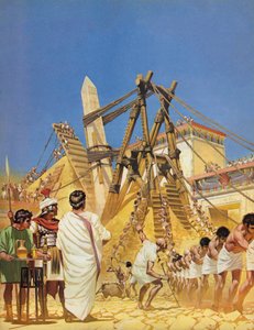 Aufrichtung der Nadel der Kleopatra in Ägypten