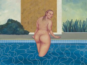 Die Frau im Pool