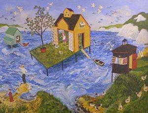 Blaukehlchen darüber von Anna Pugh