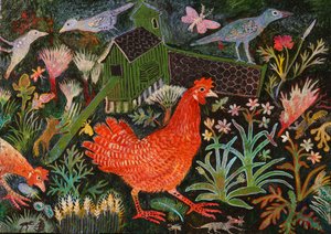 Rote Henne läuft, 2018 von Anna Pugh