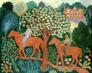 Zwei Pferde mit Reitern, 2000 von Anna Pugh