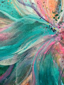 Lebhafte abstrakte Blüte