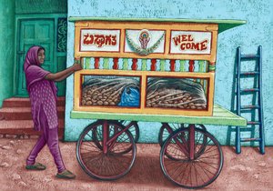 Straßenverkäufer, Indien, 2019 von Annalisa Morrocco