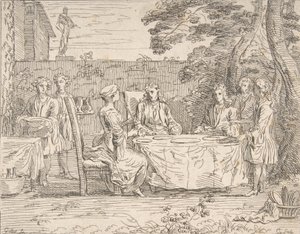 Vornehmes Mahl von Anne Claude Philippe de Caylus