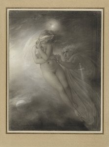 Die Geister von Malvina und Oscar von Anne Louis Girodet Trioson