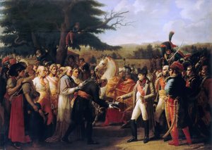 Napoleon Bonaparte empfängt die Schlüssel von Wien im Schloss Schönbrunn, 13. November 1805 von Anne Louis Girodet de Roucy Trioson