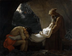 Die Beisetzung von Atala, 1808 von Anne Louis Girodet de Roucy Trioson