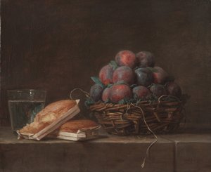 Korb mit Pflaumen