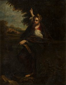St. Margarete in einer Landschaft: Eine Sibylle