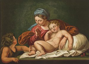 Die Jungfrau, der Erlöser und der heilige Johannes