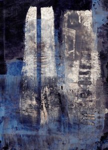 Tiefblaue Abstraktion